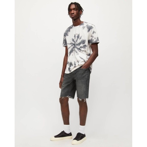 All Saints black Switch Denim Shorts - Picture 4 of 6